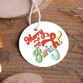 Étiquettes Cadeau Retro Merry et Bright Christmas Custom