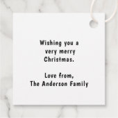 Étiquettes Cadeau Retro Noël Holly Jolly Vibes Vacances tendance (Dos)