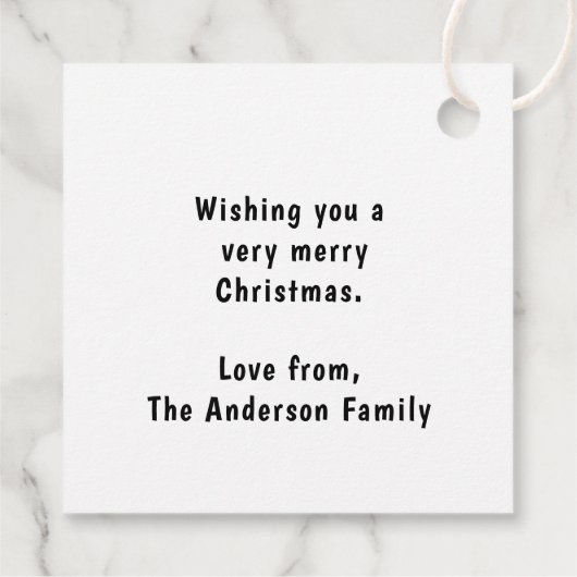 Étiquettes Cadeau Retro Noël Holly Jolly Vibes Vacances tendance (Dos)