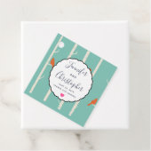 Étiquettes Cadeau Rétro Orange Birch Trees Mariages Merci (En situation)