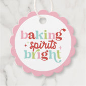 Étiquettes Cadeau Retro Pastel Baking Spirit's Bright Christmas (Devant)
