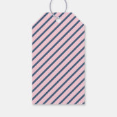 Étiquettes-cadeau Retro Pink Christmas Tree Blue Car Joyeux Noël (Dos)