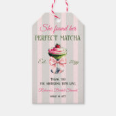 Étiquettes-cadeau Retro Strawb Parfait Matcha Rose Bow Mariage Showe (Devant)