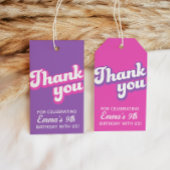 Étiquettes-cadeau Retro Super Anniversaire Merci Favoriser les étiqu