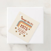 Étiquettes Cadeau Retro Super Boogie Simple Danse 50e anniversaire (En situation)