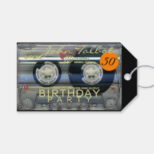 Étiquettes-cadeau Retro T2 Audiotape 50e anniversaire Merci cadeau T