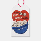 Étiquettes-cadeau Retro Valentines Day, Popcorn Pop a Corny Question (Devant)
