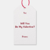 Étiquettes-cadeau Retro Valentines Day, Popcorn Pop a Corny Question (Dos)