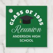 Étiquettes Cadeau Réunion du lycée Vert Parti personnalisé (Devant)