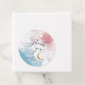 Étiquettes Cadeau Révélation de genre Lune et étoile (En situation)