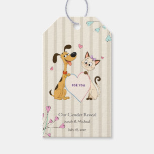 Étiquettes-cadeau Révélation du sexe du chien et du chat