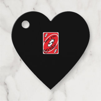 Étiquettes Cadeau Reverse Card Love You More Funny Playful Style 