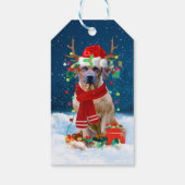 Étiquettes-cadeau Rhodesian Ridgeback Chien dans neige cadeau de Noë (Dos)