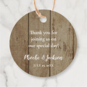 Étiquettes Cadeau Rien De Fancy Just Love Mariage campagnard rustiqu (Dos)