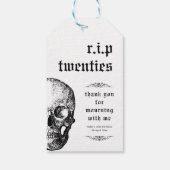 Étiquettes-cadeau RIP 20s Années Années Funny Skull funéraire 30e an (Dos)