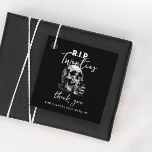 Étiquettes Cadeau RIP Années Crâne noir Merci Anniversaire