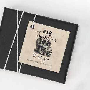 Étiquettes Cadeau RIP Années Crâne Vintage Anniversaire Merci