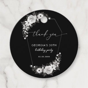 Étiquettes Cadeau Rip To My Twenties Black 30th Birthday Merci