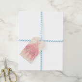 Étiquettes-cadeau Robe à paillettes Peach Danse Papillon Mariage (Avec de laficelle)