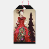 Étiquettes-cadeau Robe Afrocentrique Forme Mannequin Arbre de Noël (Devant)