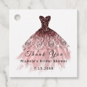 Étiquettes Cadeau Robe de bal pour 16 ans de mariage de nom de remer