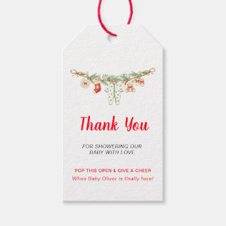 Étiquettes-cadeau Robe de bébé Joyeux petit bébé Remerciement pour B