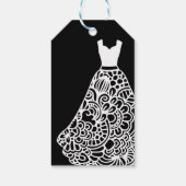Étiquettes-cadeau Robe de mariée en dentelle blanche (Dos)