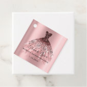 Étiquettes Cadeau Robe de soirée Than You Bridal 16th Quinceanera ro (En situation)