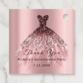 Étiquettes Cadeau Robe de soirée Than You Bridal 16th Quinceanera ro (Dos)