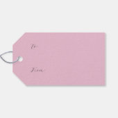 Étiquettes-cadeau Robe rose pour bébé (Dos (Horizontal))