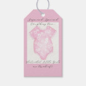 Étiquettes-cadeau Robe rose pour bébé (Devant)