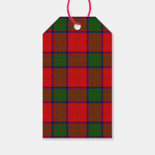 Étiquettes-cadeau Robertson tartson rouge vert plaid