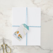 Étiquettes-cadeau Robins rouges en hiver (Avec de laficelle)