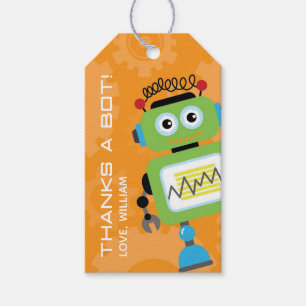 Étiquettes-cadeau Robot Anniversaire Fête Favoriser Merci Tags