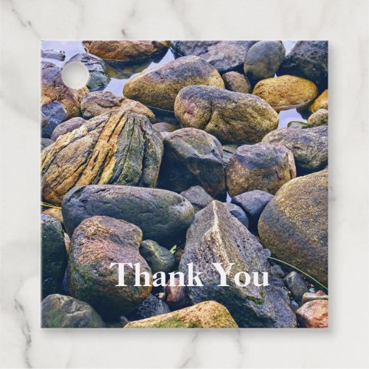 Étiquettes Cadeau Rochers colorés (Devant)