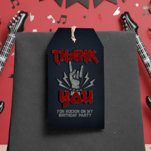 Étiquettes-cadeau Rock and Roll - Thème Rock - Favoriser la balise