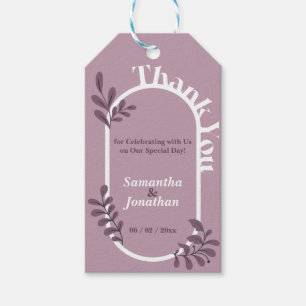 Étiquettes-cadeau Rococo Pink Simple Mariage