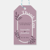 Étiquettes-cadeau Rococo Pink Simple Mariage (Dos)