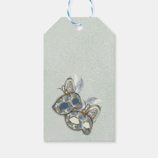 Étiquettes-cadeau Rococo Rich Motif design avec Masques (Dos)