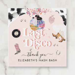 Étiquettes Cadeau Rodéo de la Cowgirl Disco Remerciements pour l'e
