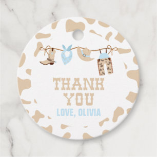 Étiquettes Cadeau Rodeo Western Cowboy Baby shower