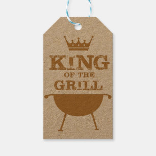 Étiquettes-cadeau Roi Du Grill, Or