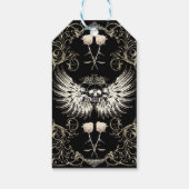 Étiquettes-cadeau Romance gothique victorienne Ailes du crâne et Par (Dos)