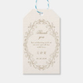Étiquettes-cadeau Romantic Baroque Ornate Frame Wedding (Devant)
