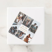 Étiquettes Cadeau Romantic Couple Photo Collage Anniversaire Fête (En situation)