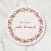 Étiquettes Cadeau Romantique classique Pearl Swan Mariage de cadre f (Devant)