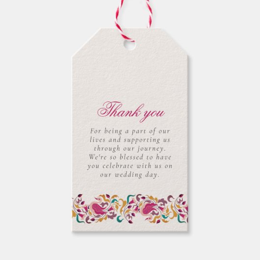 Étiquettes-cadeau Romantique classique Pearl Swan Mariage de cadre f (Devant)