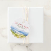 Étiquettes Cadeau Romantique Montagnes Fleurs sauvages Merci Mariage (En situation)