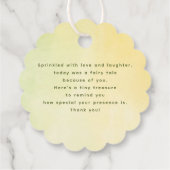 Étiquettes Cadeau Romantique Montagnes Fleurs sauvages Merci Mariage (Dos)