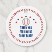 Étiquettes Cadeau Rookie de baseball de l'année 1er fête d'anniversa (Dos)